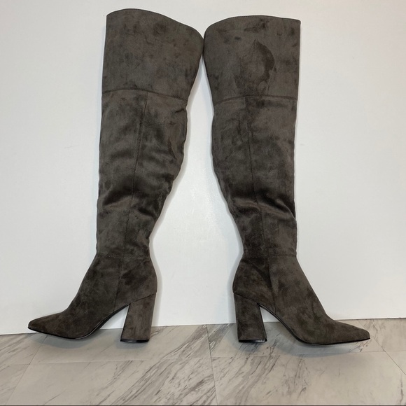 Charles David Various Over The Knee Gray Fabric Boot 6 1/2M - Picture 8 of 13